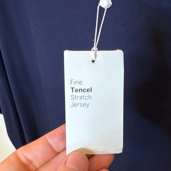 Eileen Fisher NWT Women’s Bateau Kimono Dress Midnight Blue Loose-Fit Size L - Picture 5 of 8